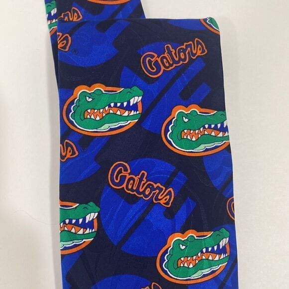 Florida Gators Football Merge Left Orange Blue Neck Tie - Picture 13 of 16